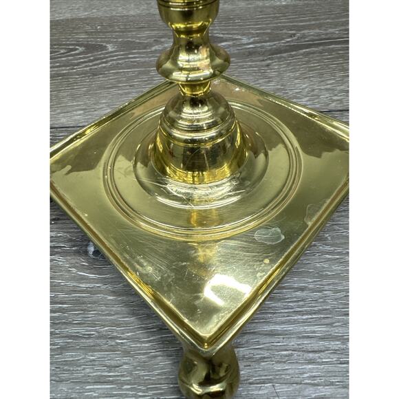 Northern European William and Mary Solid Brass Candle Stick 7” Tall - Picture 8 of 12